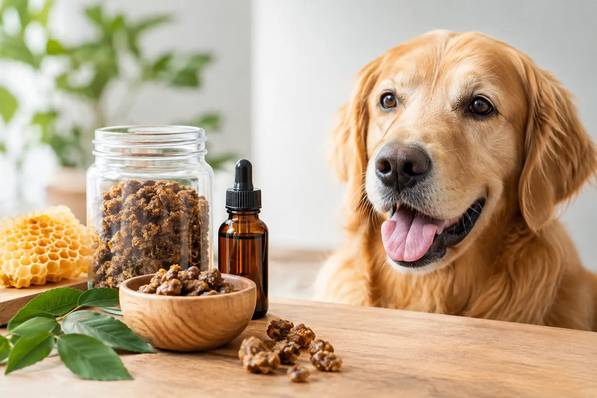 Propoli sicura per il cane? Uso, rischi e dosi