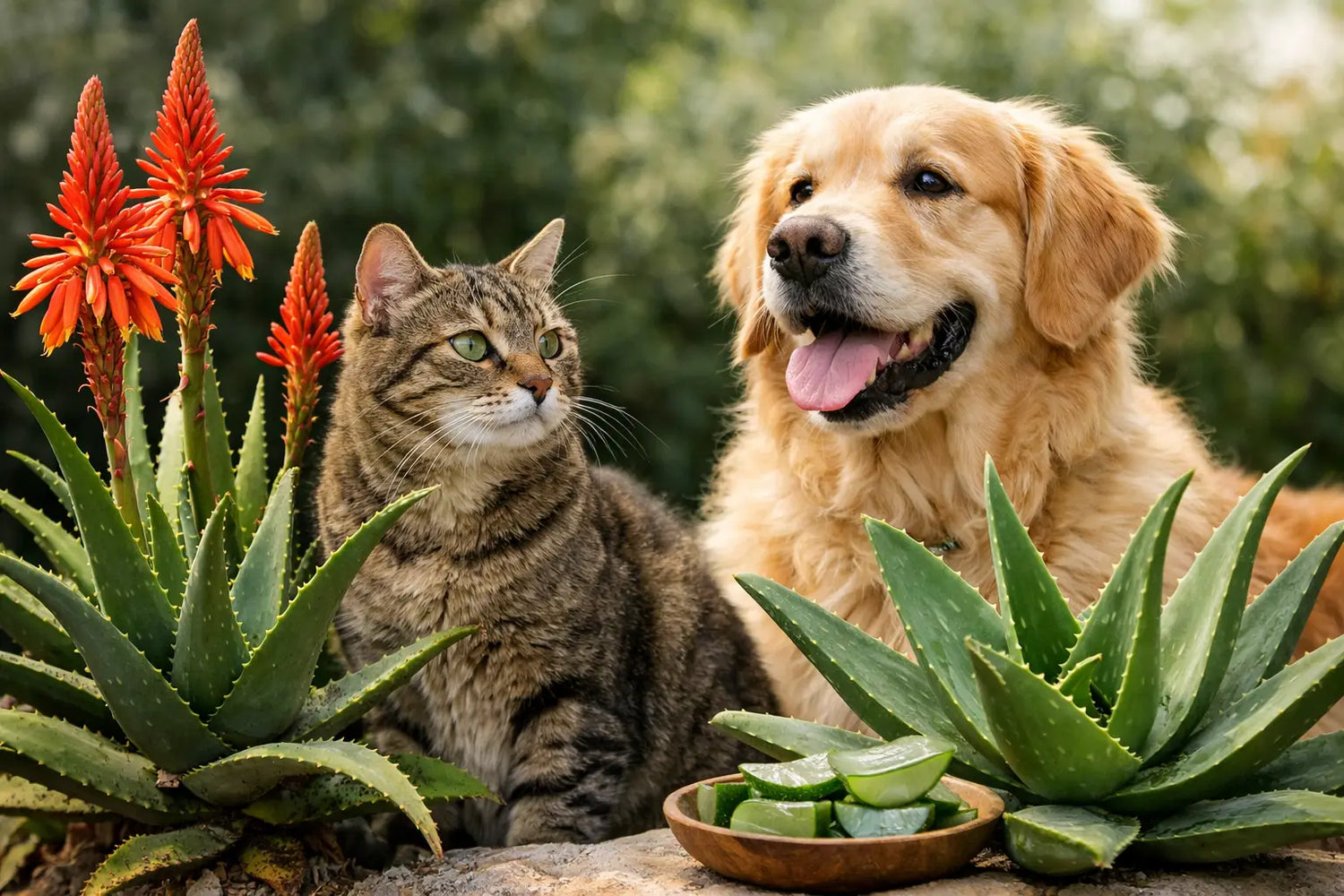 Aloe arborescens o aloe vera per cani e gatti?