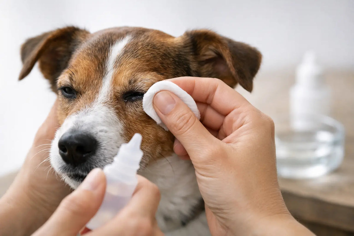 Detergenza oculare cane: come farla bene
