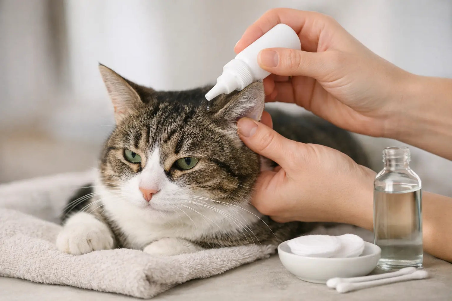Come usare detergente auricolare gatto