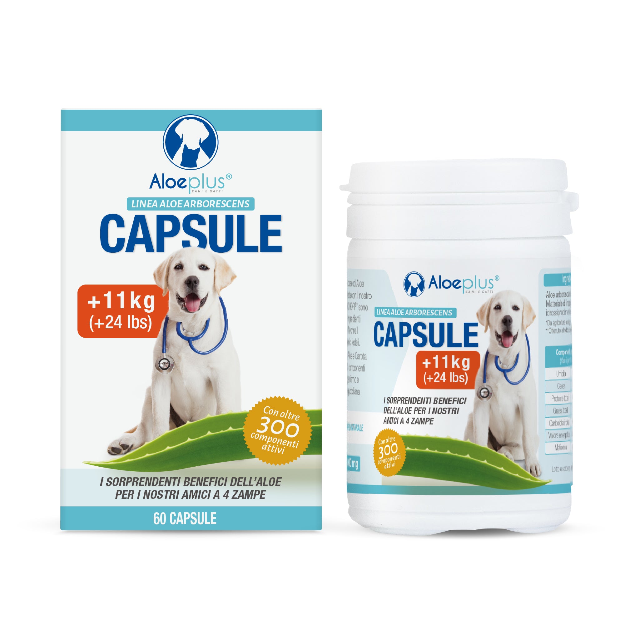 Aloeplus gélules chiens 11+ kg.