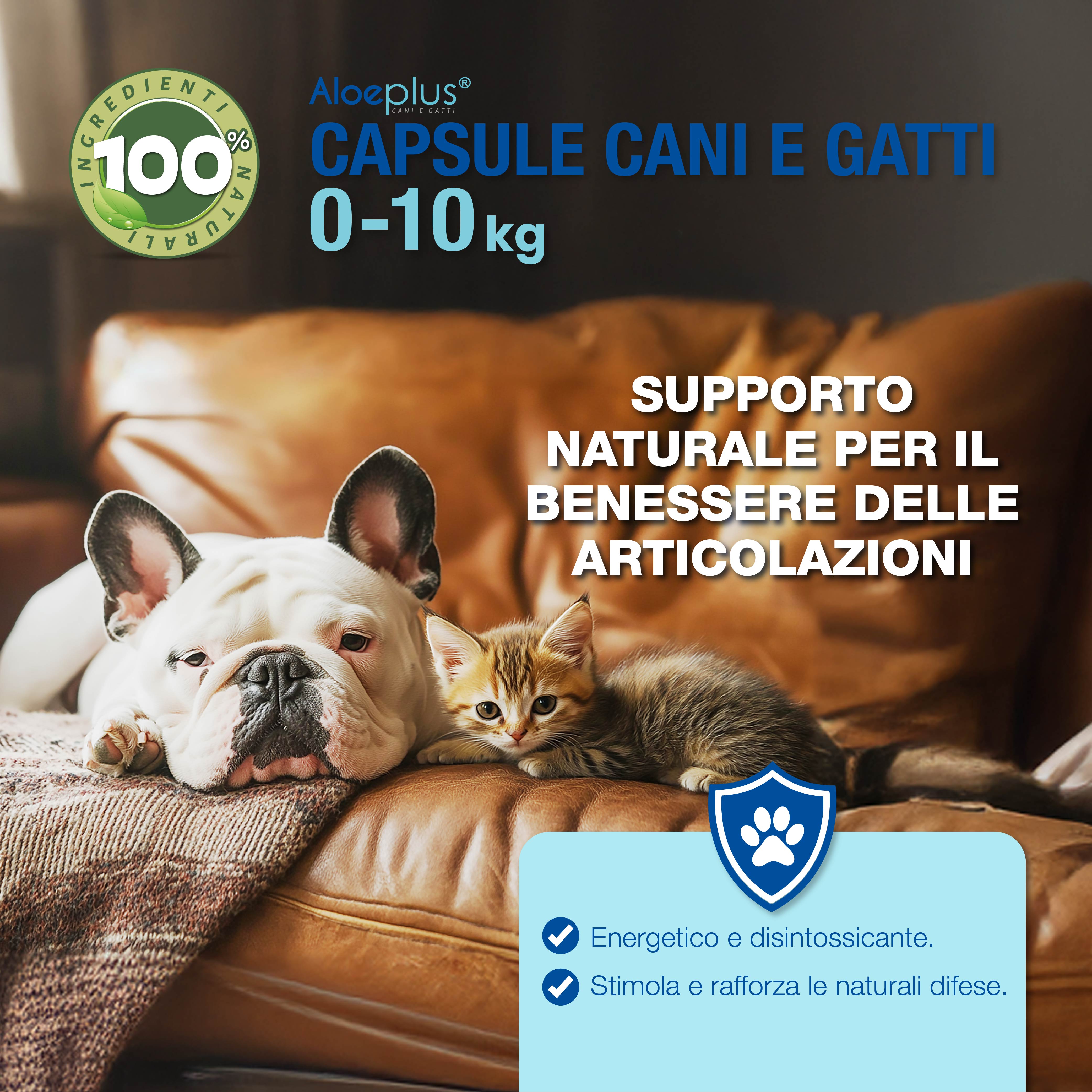 Aloeplus capsule cani e gatti 0-10 kg.
